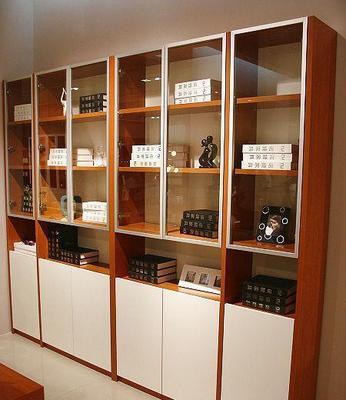 诺捷书房家具书柜评测 2570*300*2118mm红樱桃木款价格与图片一览